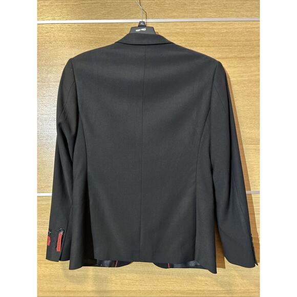 Mazari Ultra Slim Fit - Mens 38R - Solid Black Suit Jacket - Stretch Armhole - Picture 3 of 11
